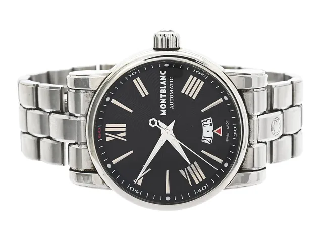 MONTBLANC, Star, Cal 4810 401 (ETA 2892A2), Serie nr. PL651167, Boett nr. 7102, herrur, 41,5 mm, stål, automatisk, safirglas, datum, glasbaksida, originallänk, viklås, ca 2015.