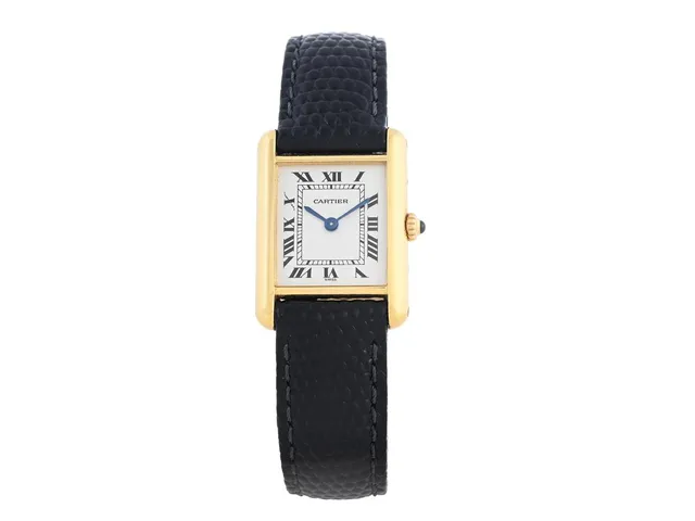 CARTIER, Tank Louis, Cal 157.06, Ref nr. W1512756, Boett nr. MG248871 / 1150, damur, 20,5 x 20 (28) mm, 18K guld, quartz, mineralglas, läderband, originalspänne i 18K guld, cert, oktober 1997.