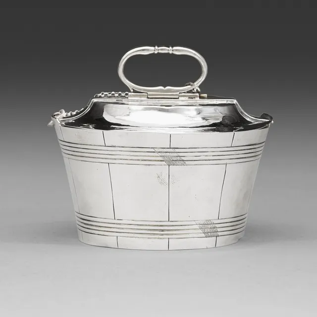 JOHAN PETTERSSON BERG, Norrköping 1759, smörtina, silver.