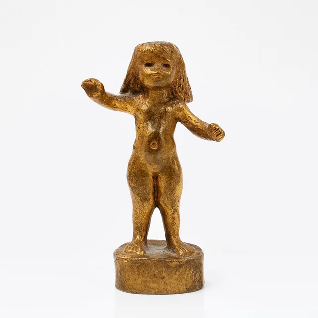 STIG BLOMBERG. Flicka, skulptur, Herman Bergman fud, brons, signerad.