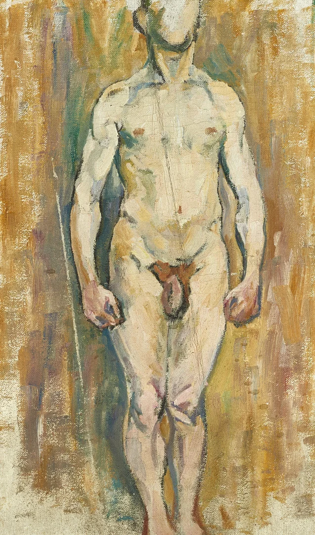 SIXTEN LUNDBOHM (1895-1982), Modellstudie, signerad a tergo Sixten Lundbohm Wilhelmsons Målarskola, olja på duk. — Paintings — Crafoord Auktioner Stockholm