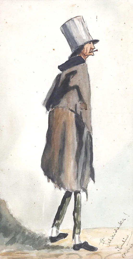 SPANISH SCHOOL, 20TH CENTURY. Caricature. — Drawings — Balclis