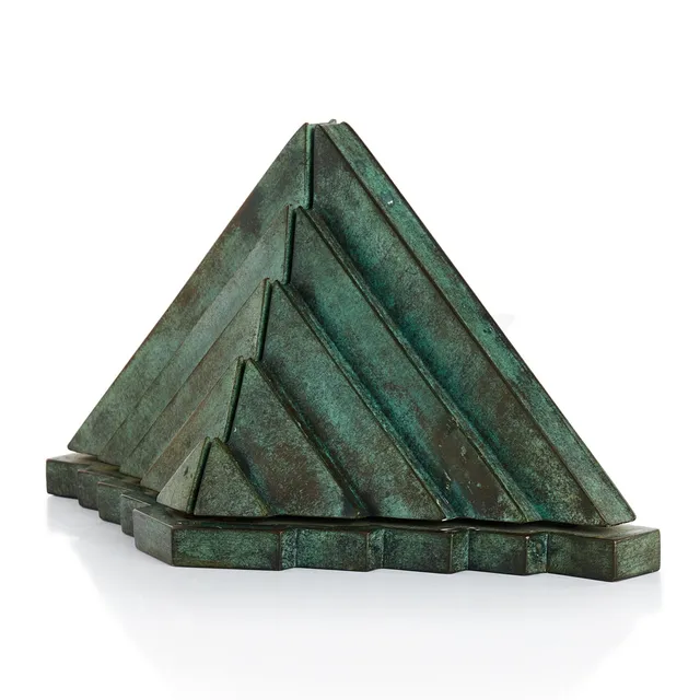 CARL MAGNUS. Skulptur. "Bon Voyage". Grönpatinerad brons.