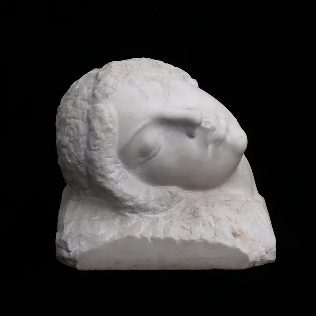 ARVID KÄLLSTRÖM. Skulptur, ansikte, marmor, signerad.