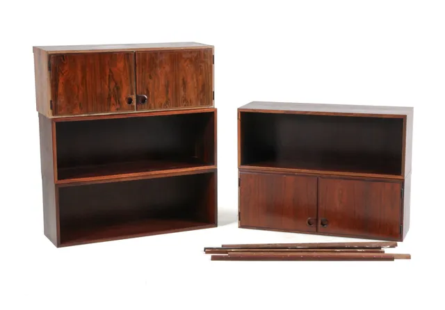 Svend Ellekær. Wall-mounted modules / sideboards, rosewood (5)
