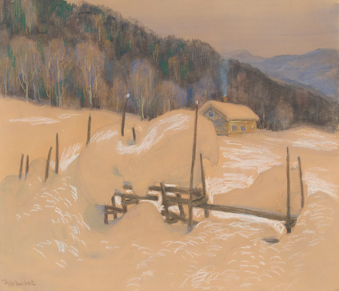 Holmboe, Thorolf — Snøkledd landskap — Kunst/Øvrig billedkunst — Blomqvist