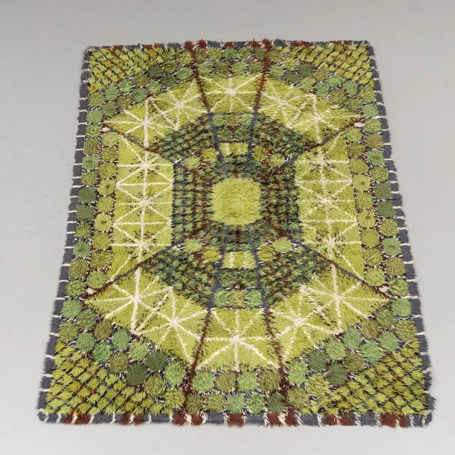 MARIANNE RICHTER. ryamatta, "Löfstad", Östergyllen, Wahlbecks fabriker, ca 230x160 cm.