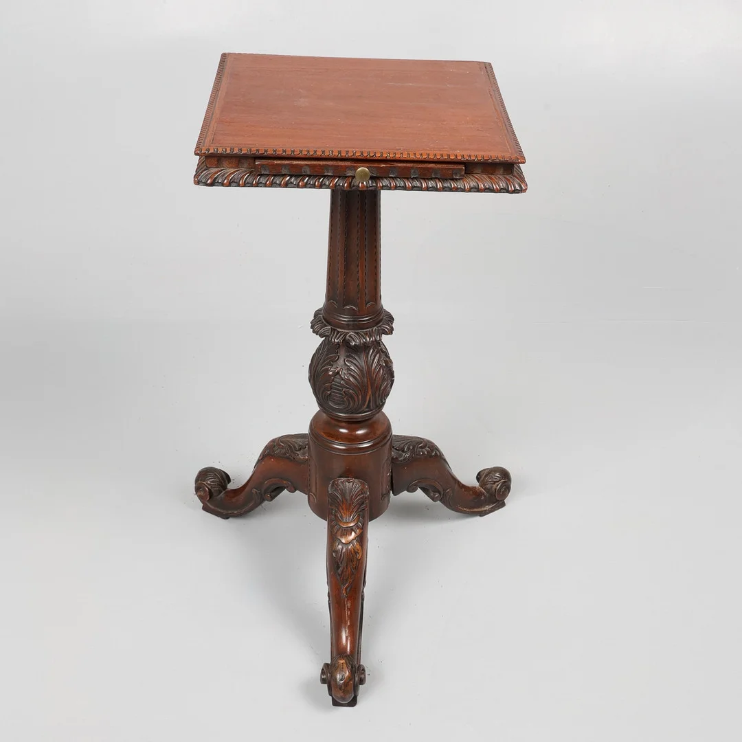GEORGE III AND LATER MAHOGANY KETTLE STAND. — Tables — Young's Auctions