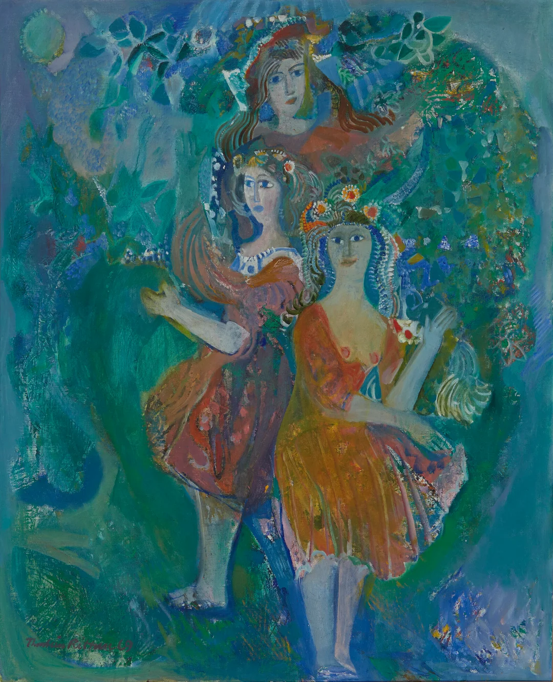 Rittun, Thorstein — Tre kvinner, 1969 — Kunst/Maleri — Blomqvist