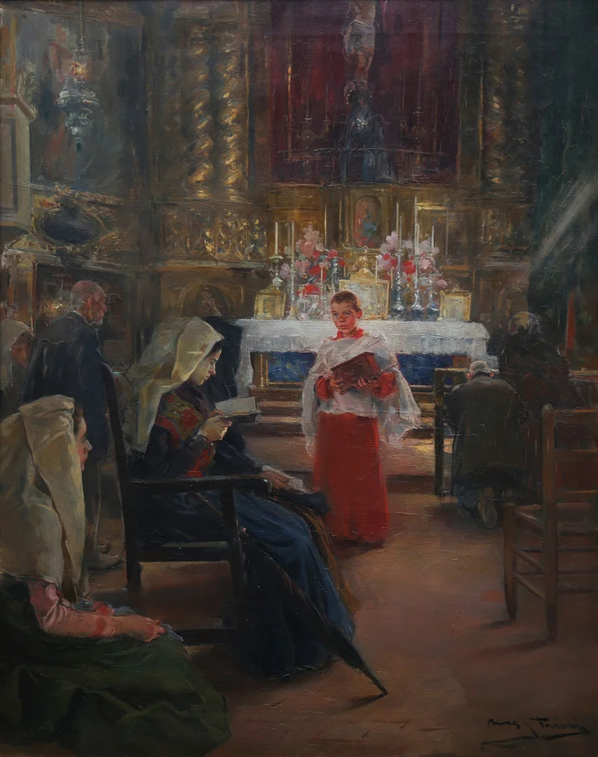 ARCADI MAS I FONDEVILA. Church interior. — Paintings — Balclis