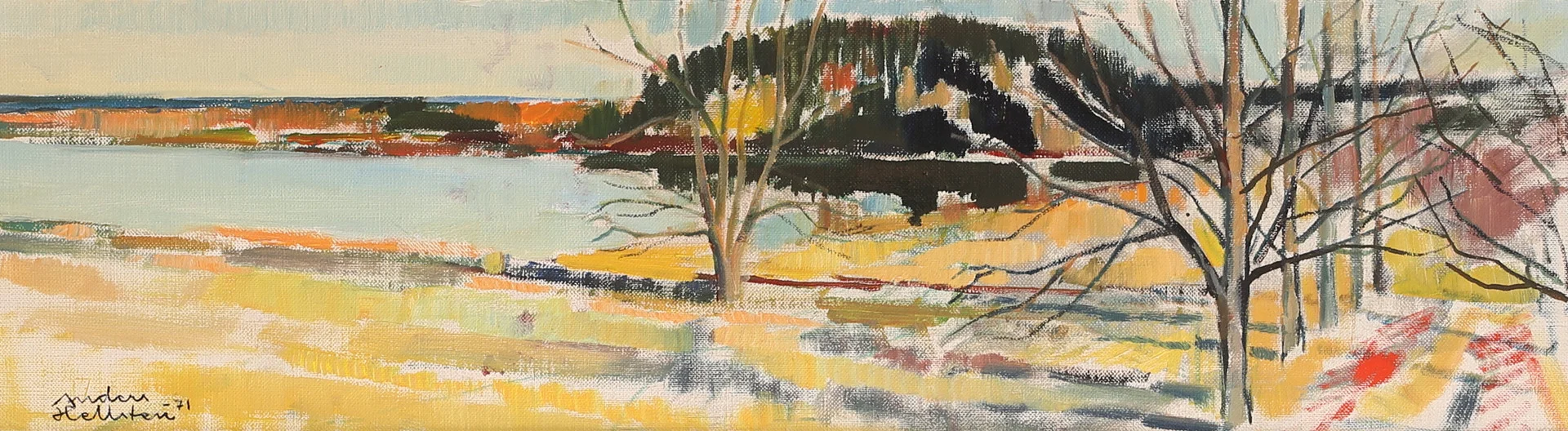 ANDERS HELLSTEN. Olja på pannå, signerad. — Paintings — RA Auktionsverket Norrköping