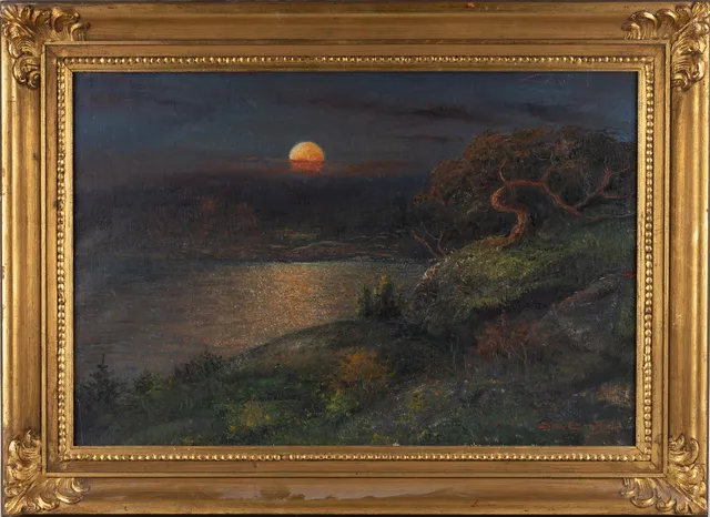 STEN EKENDAHL. (Sverige, 1897-1968), skymningsmotiv, olja på duk, signerad, 1900-tal.