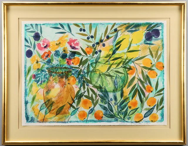 LENA LINDERHOLM. Blomsterstilleben.