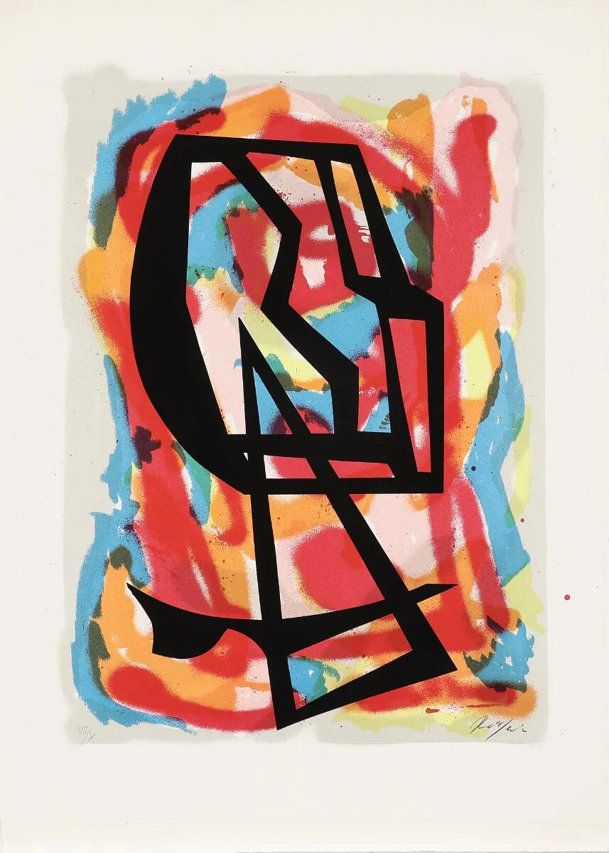 Three compositions. All signed and two numbered. Lithograph in colours. Sheet size 76×56 cm. Unframed. (3) — Modern Prints/Modern art — Bruun Rasmussen