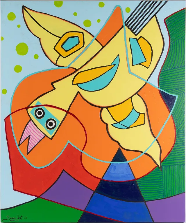 BENNO ARZT. "Vision II", akryl på duk, signerad.
