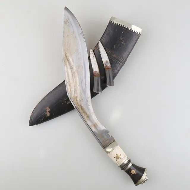 KNIV, KUKRI, Nepalesisk.