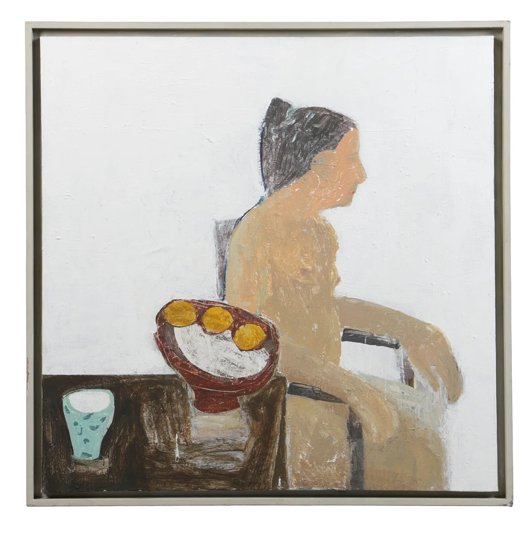 AN UNSIGNED OIL STUDY OF A SEATED NUDE FIGURE. — Paintings — Bishop & Miller