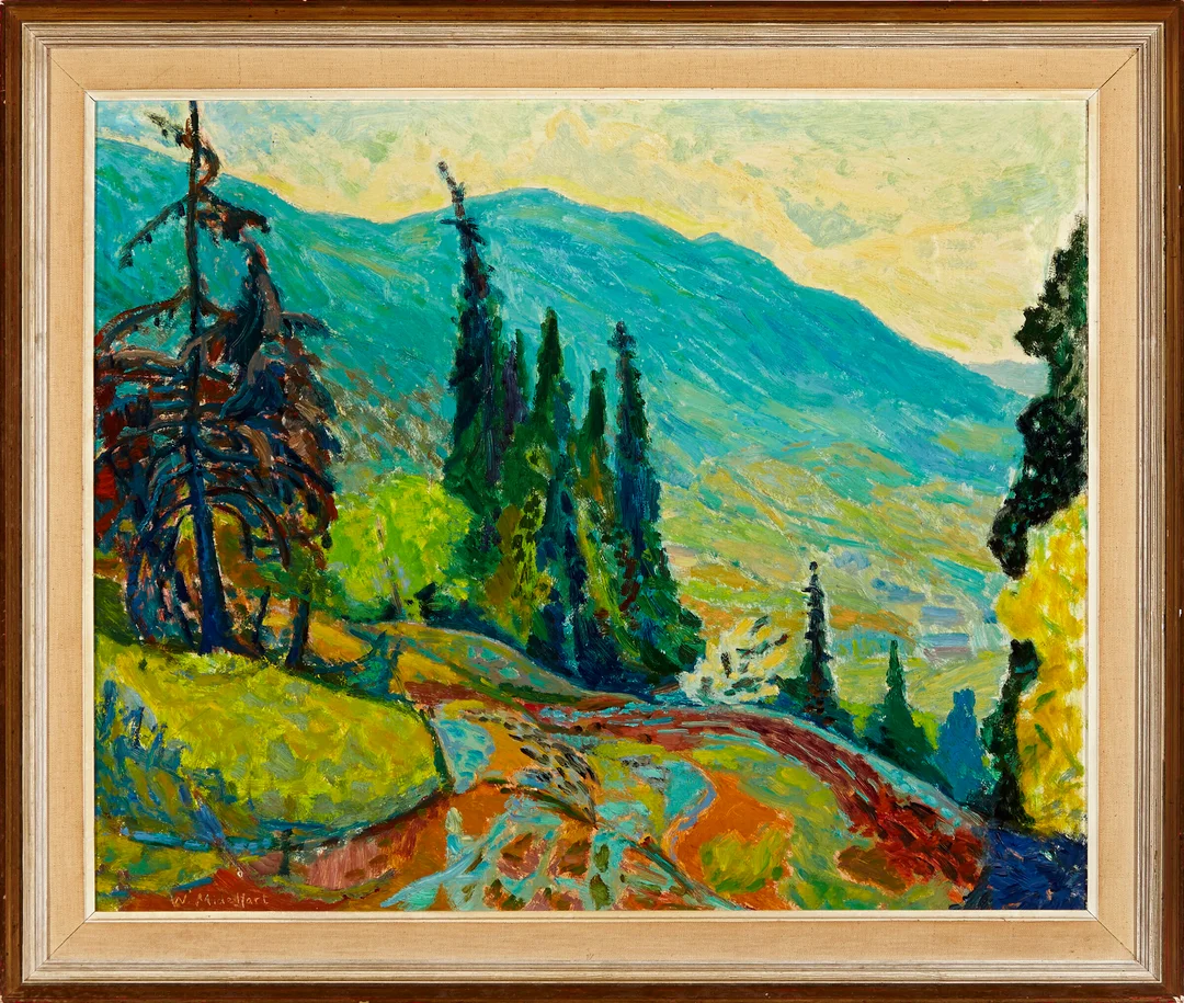 Midelfart, Willi — " Aurdal i Valdres" 1959 — Kunst/Maleri — Blomqvist