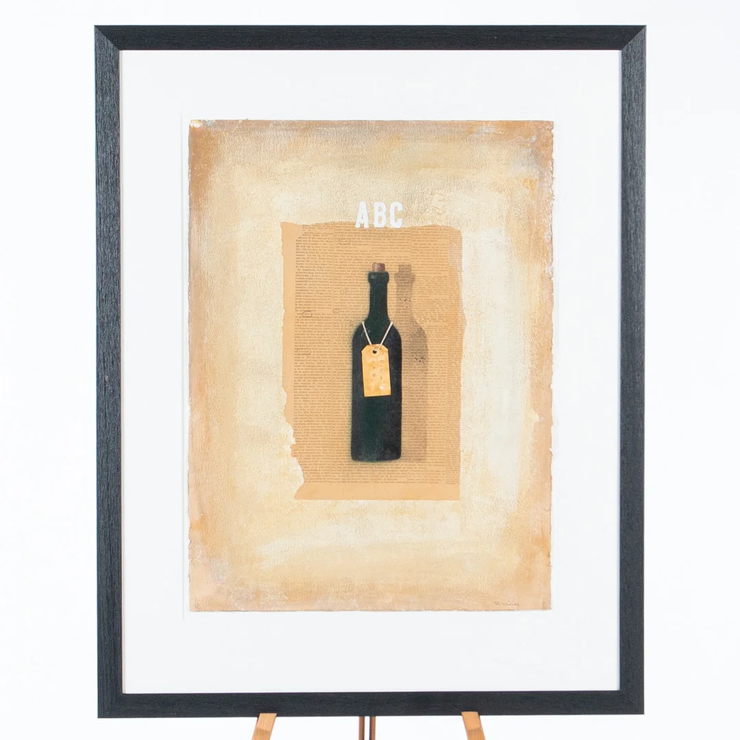 THOMAS MÜLLER. Kollage och blandteknik på papper, signerad. — Paintings — Laholms Auktionskammare