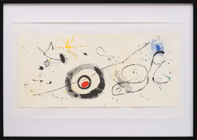 JOAN MIRÓ. Originallitografi ur Derrière le Miroir nr 139-140, 1963.