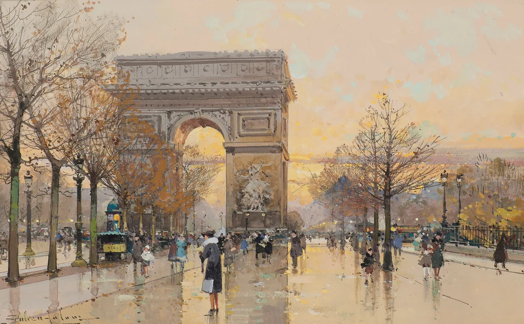 Galien Laloue, Eugène — "L'Arc de Triomphe" — Kunst/Øvrig billedkunst — Blomqvist