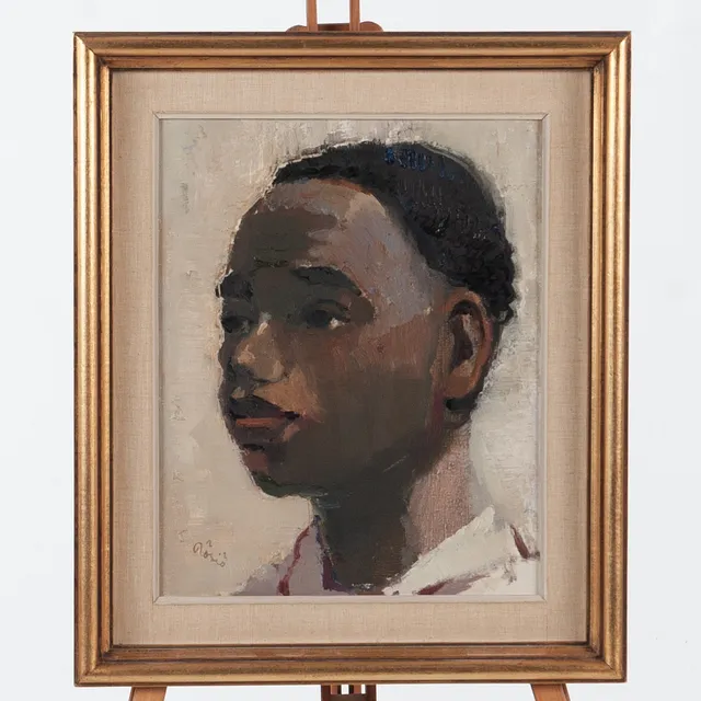 HILDING RÖSIÖ (SVE, 1902-1985). Olja på duk, porträtt signerad Rösiö.
