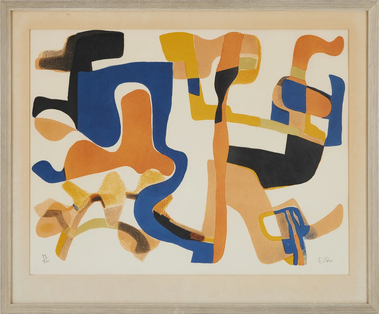 MAURICE ESTEVE. Komposition, litografi, sign o numr 93/260. — Engravings & Prints — Stockholms Auktionsverk Magasin 5