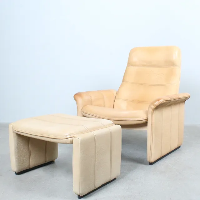 DE SEDE. Sessel, Modell 'DS-50', Leder, Schweiz, 1970er Jahre.