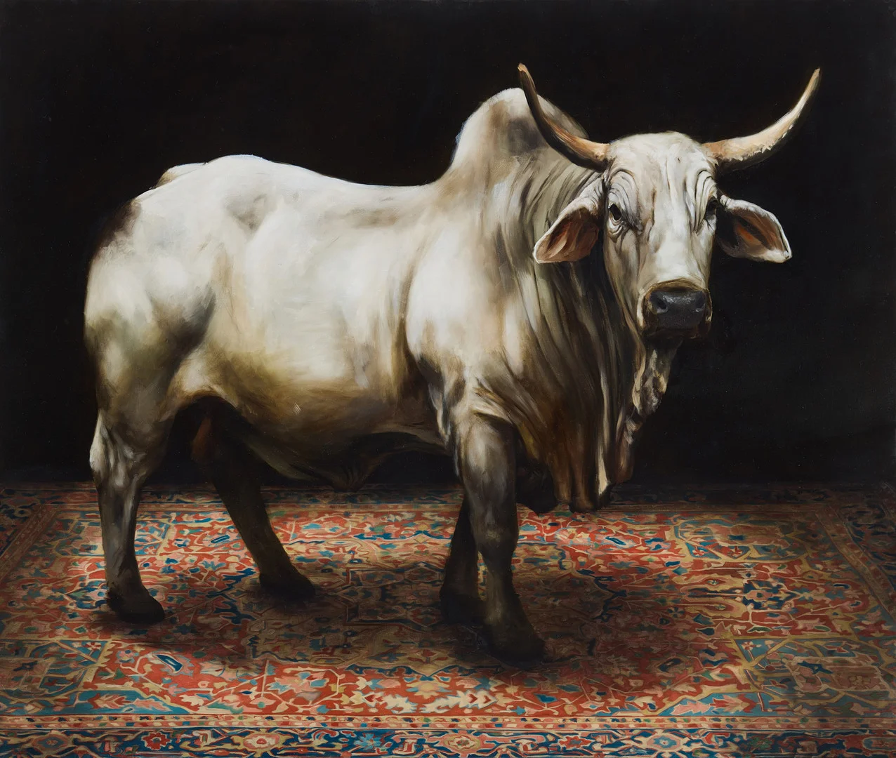 MARKUS ÅKESSON. "On the night of the big freeze (Brahma Bull)". — Paintings — Stockholms Auktionsverk Fine Art