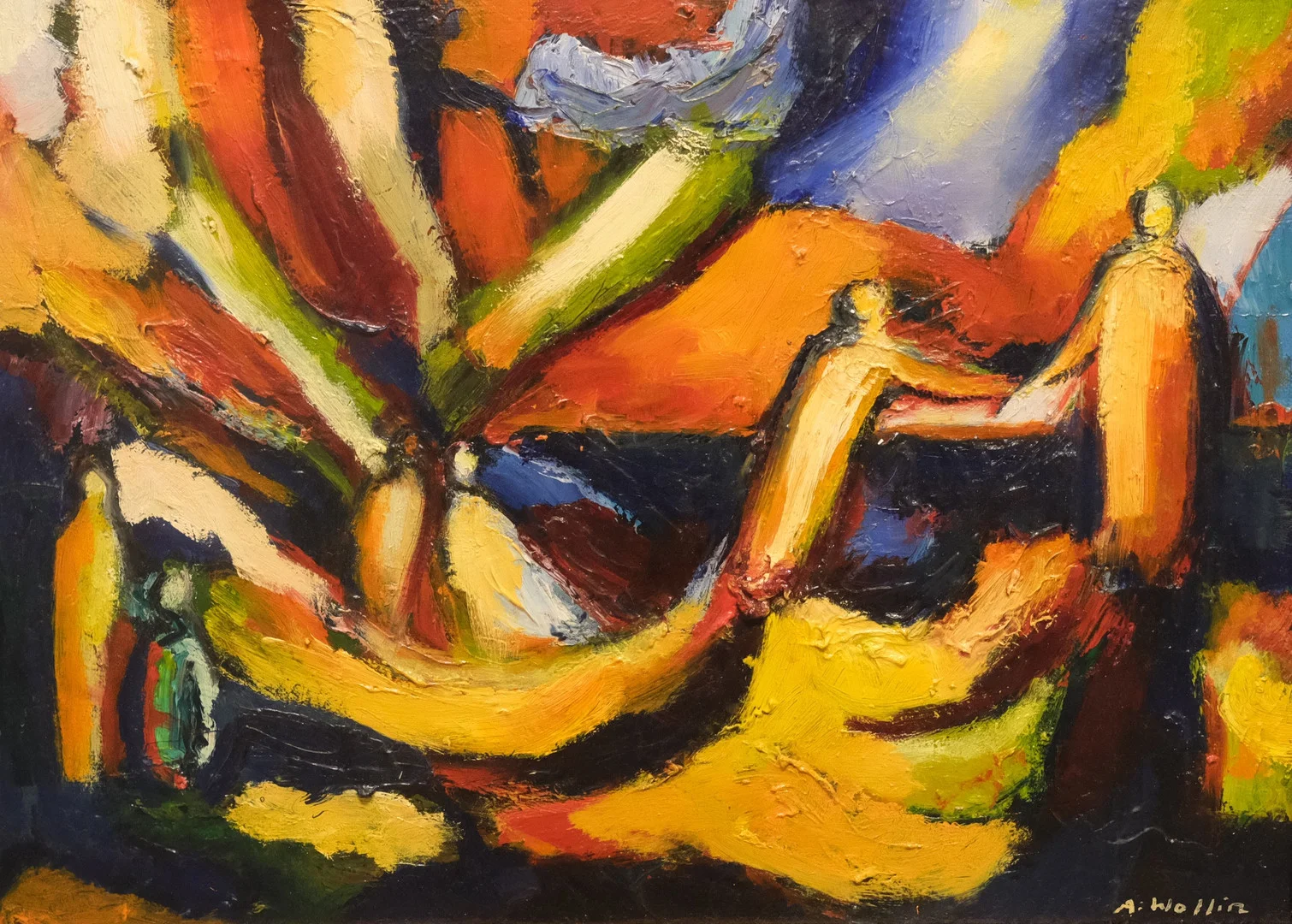 ANDERS WOLLIN. OLJA PÅ DUK. "UDDEN". — Paintings — Björnssons Auktionskammare