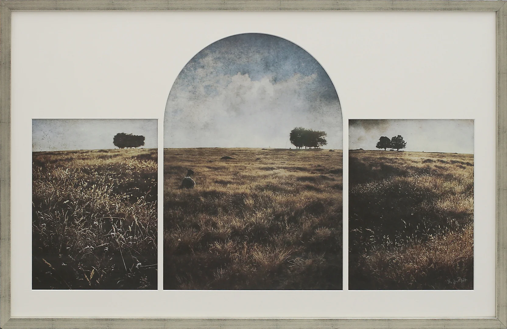 JAN RUFELT. Landskap, triptyck, gicléetryck nr 10/20, signerad. — Engravings & Prints — Garpenhus Auktioner