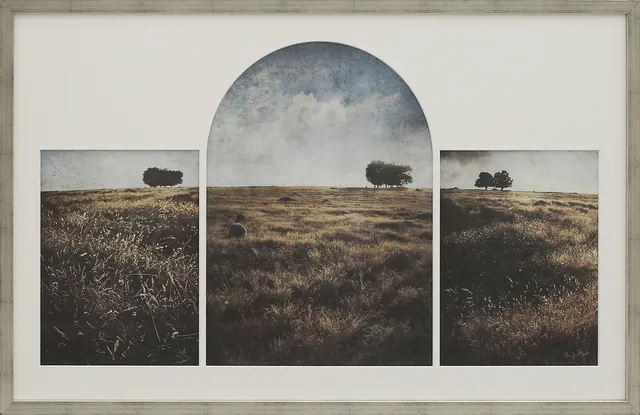 JAN RUFELT. Landskap, triptyck, gicléetryck nr 10/20, signerad.