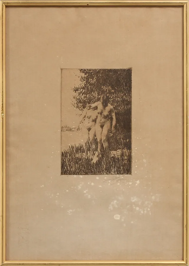ANDERS ZORN. "Al", etsning, signerad.