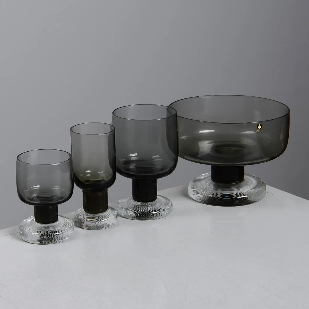 GÖRAN WÄRFF. "Rustica", glasservisdelar, för 5 personer, Pukeberg, 1900-talets andra del. — Utility glass — Formstad Auktioner