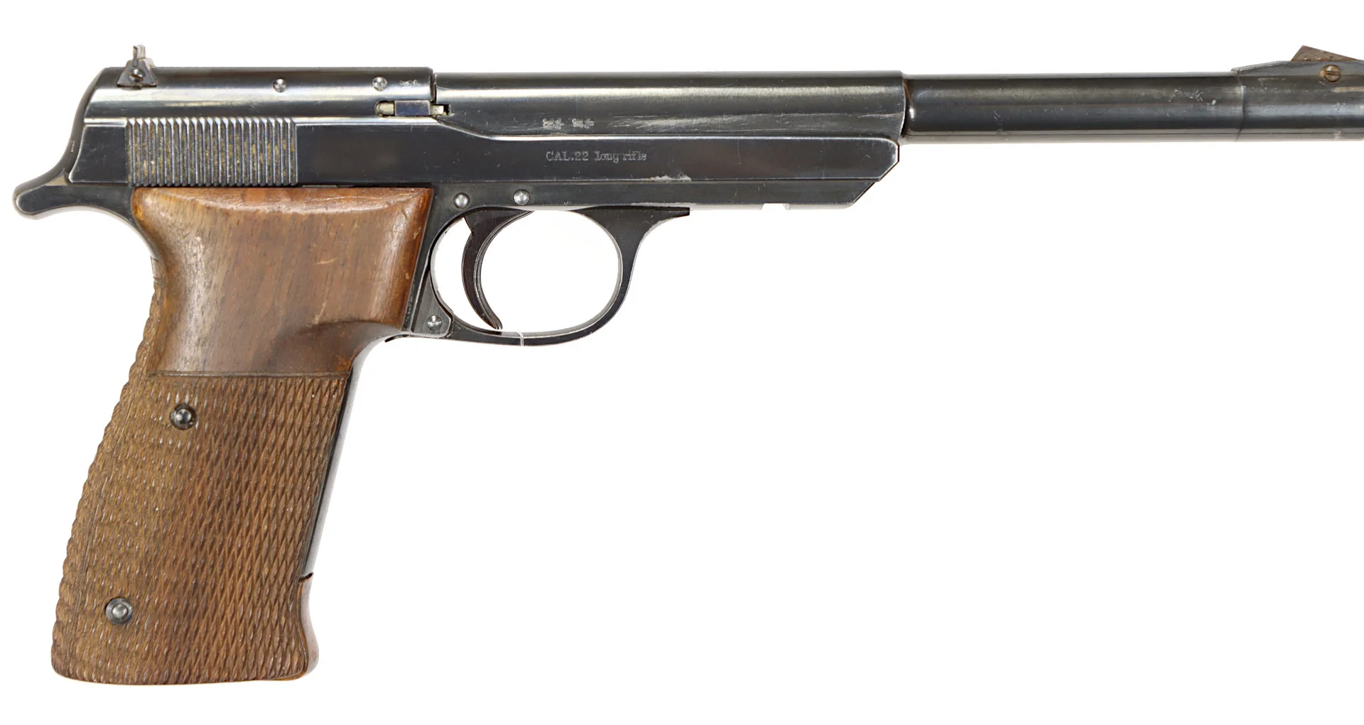 PISTOL, Halvautomatisk, fabrikat Walther Zella Mehlis, modell Olympia, kaliber .22LR, tillv.nr 7303, se-nr SE1220131. — Pistols — Walter Borg