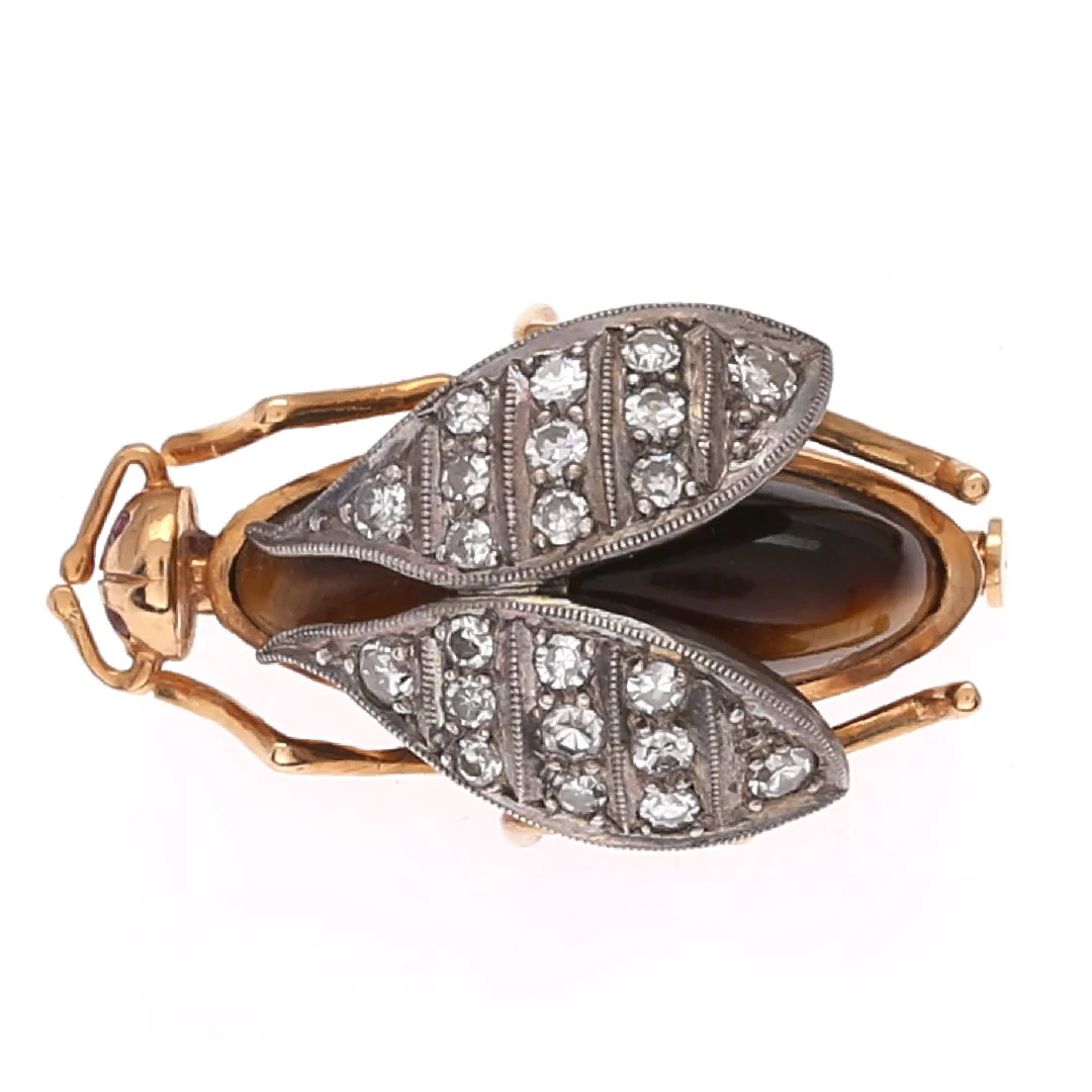 Insect-shaped diamonds brooch. — Brooches & Pendants — Balclis
