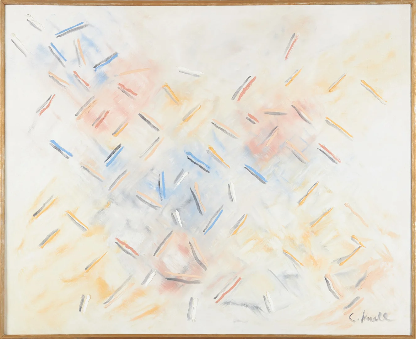 CHRISTINA KNALL. Komposition, olja på duk, signerad C Knall. — Paintings — Stockholms Auktionsverk Magasin 5