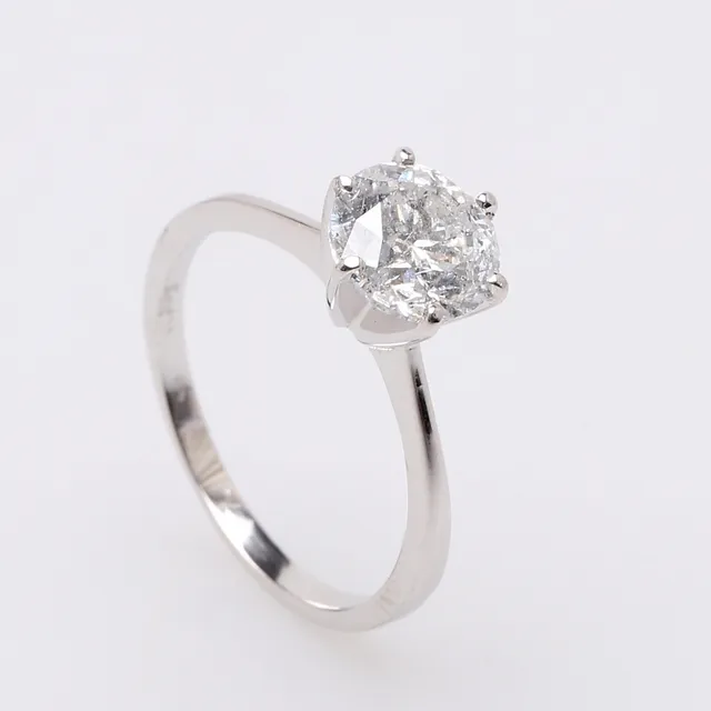 ENSTENSRING, 14K vitguld, briljant 1,66 ct.
