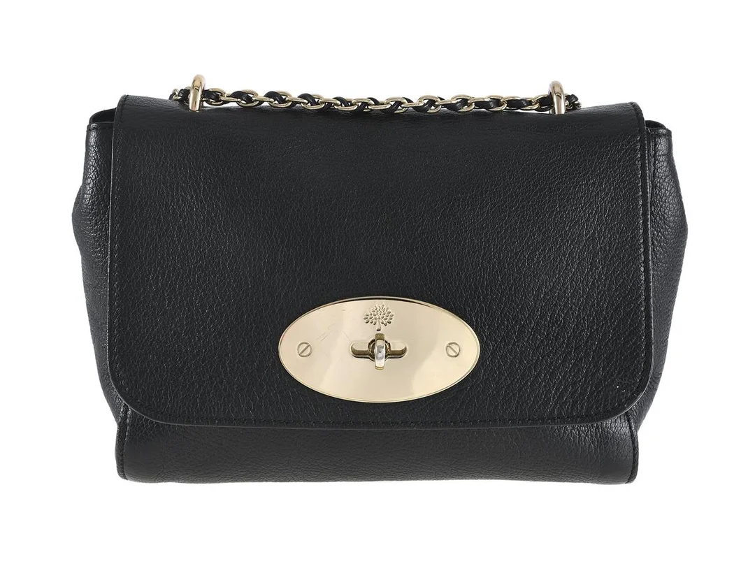VÄSKA, MULBERRY, Lily, svart skinn, guldfärgade beslag, 20x15x5 cm, dustbag. — Accessoarer/Väskor — Kaplans