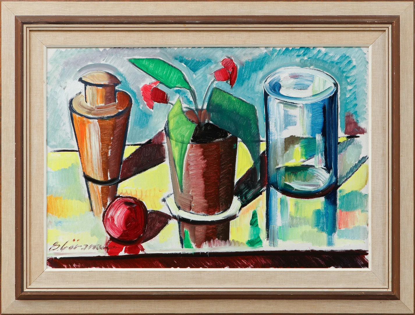 BROR GÖRANSSON. Stilleben, olja på duk, signerad. — Paintings — Göteborgs Auktionsverk