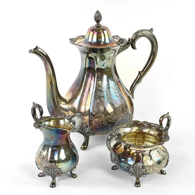 KAFFESERVIS, silver, Kultakeskus Oy, Finland, 1970-tal.