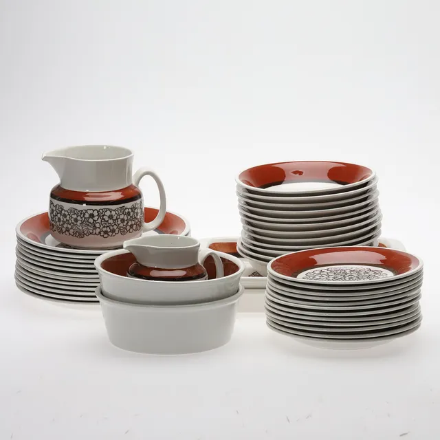 HELMER RINGSTRÖM, 42 delar, servis, porslin, "Agneta", Gefle porslinsfabrik, 1970-talet.