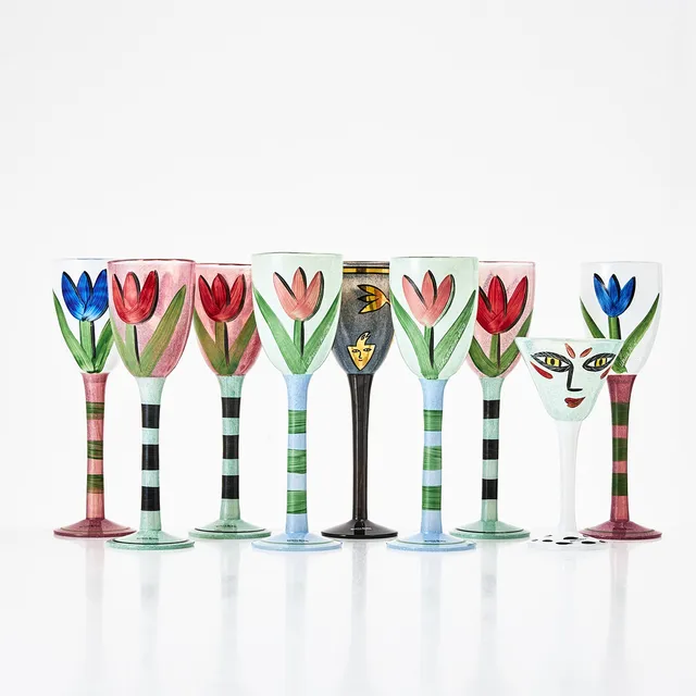 ULRICA HYDMAN-VALLIEN. GLAS, 9 stycken, Kosta Boda.