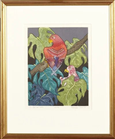 Finne, Ferdinand — "Dypt bland blader" 1993 — Kunst/Grafikk — Blomqvist