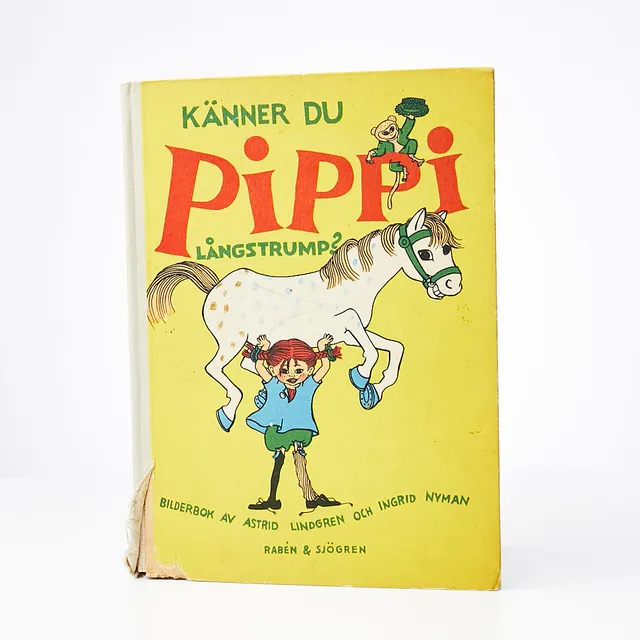 ASTRID LINDGREN, "Känner du Pippi Långstrump", 1947, första upplagan.