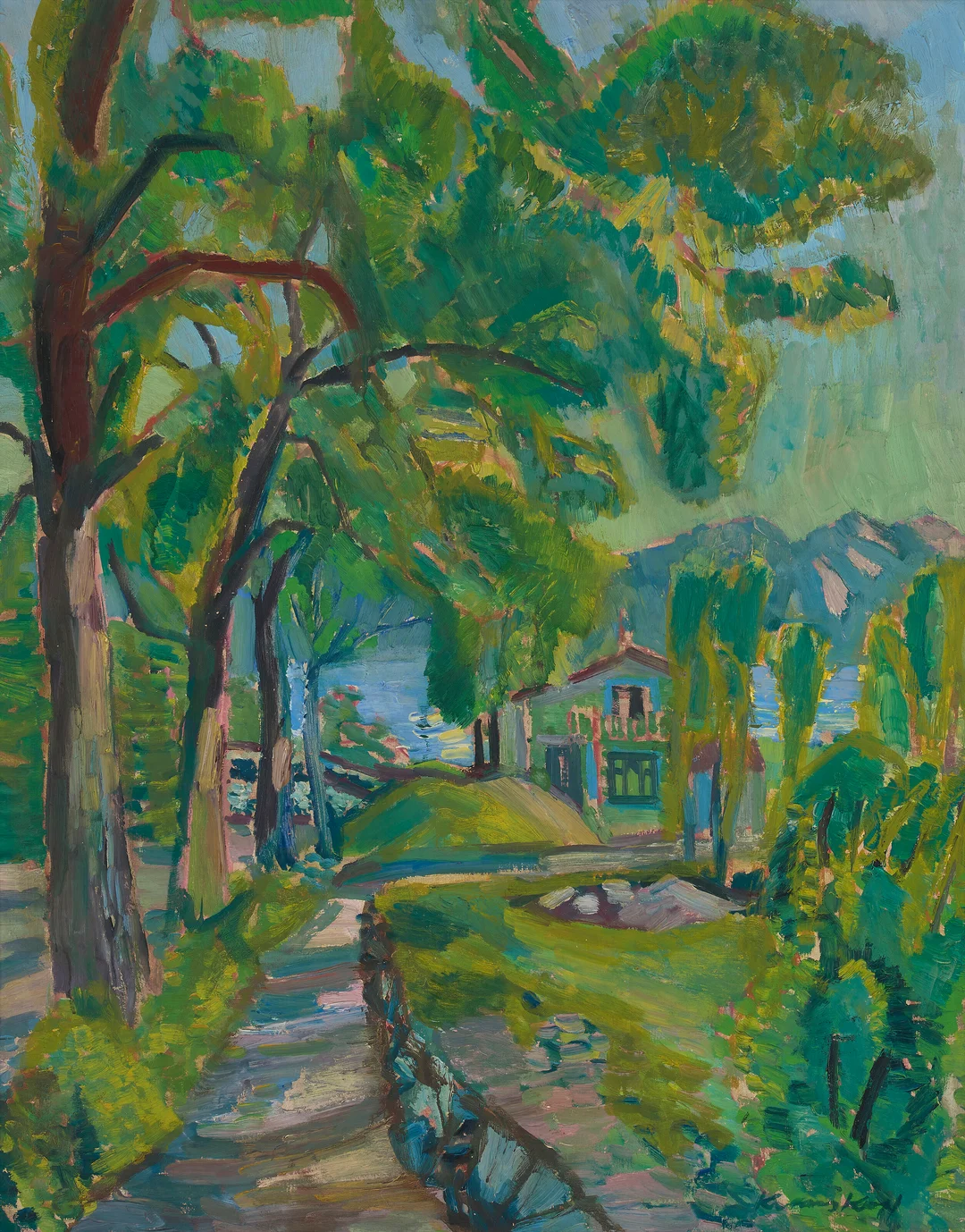 Krauskopf, Bruno — "Vei ned mot sjøen" — Kunst/Maleri — Blomqvist