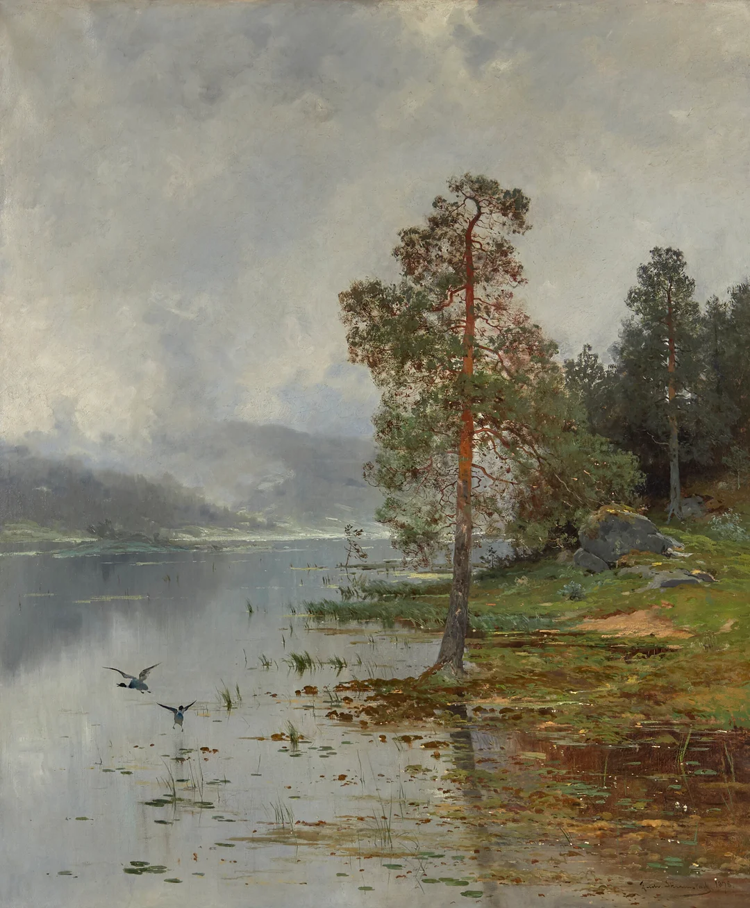 Skramstad, Ludvig — Skogstjern, 1878 — Kunst/Maleri — Blomqvist