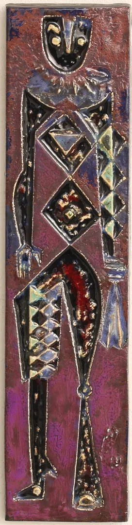 VÄGGPLAKETT, stengods, Helmut Schäffenacker.