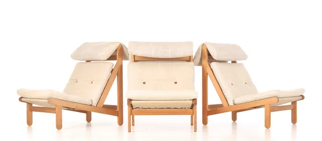 Bernt Pedersen. Three armchairs, 'The Rag Chair' / The Rag Chair (3)