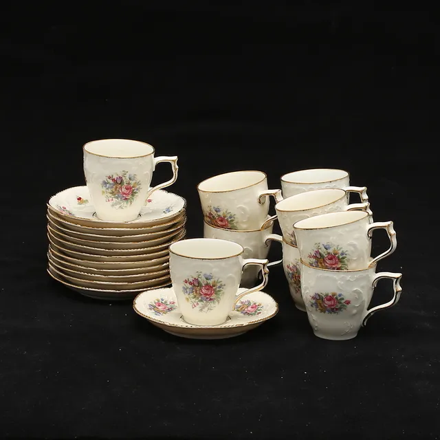 MOCCASERVIS, 22 delar, "Sanssouci", Rosenthal.